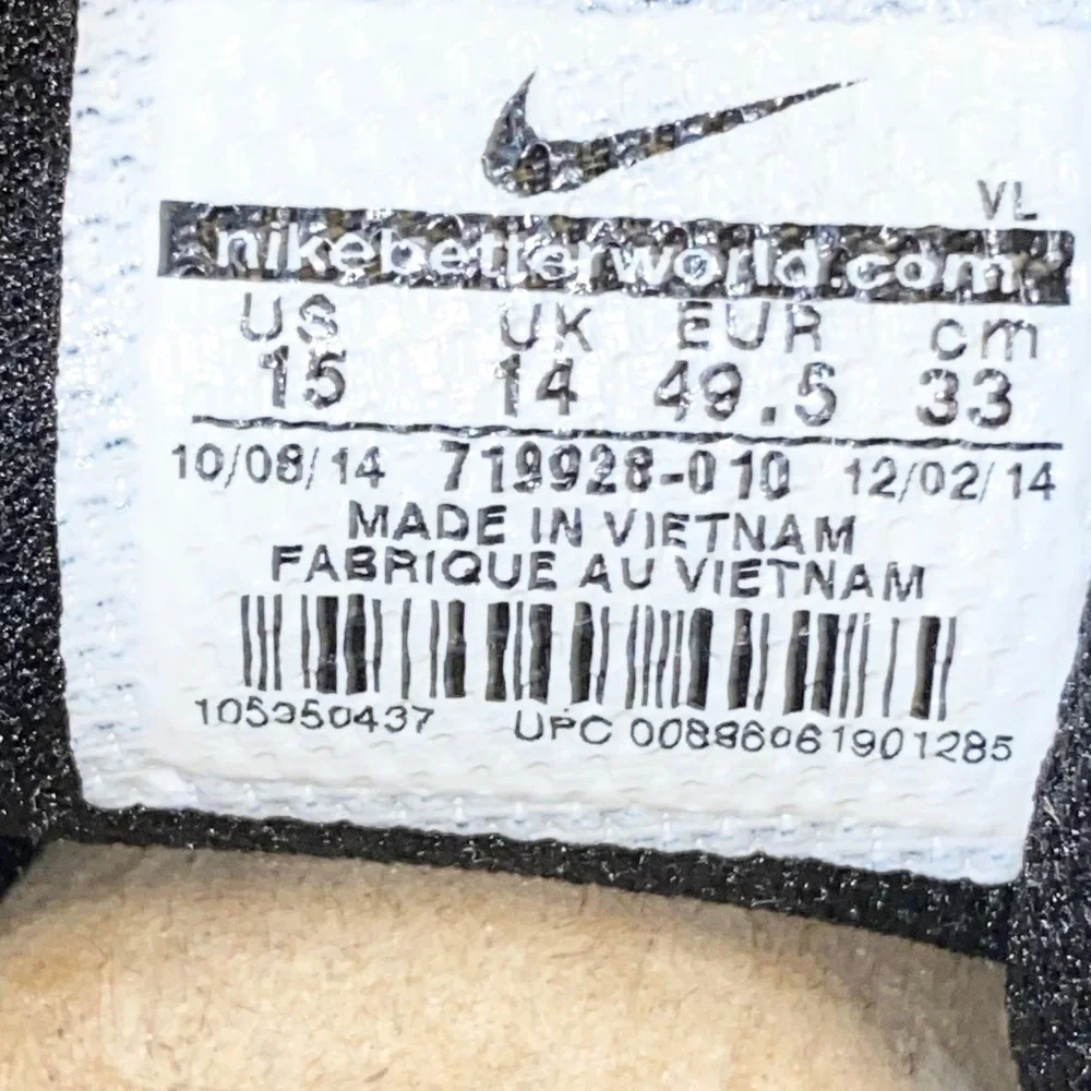 Nike Alpha Pro 2 Low TD Football Cleats Black White 719928-010‎ Mens Size 15